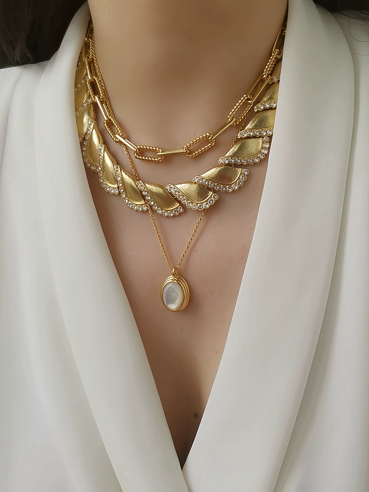 Claire Necklace | 24k Gold Plated