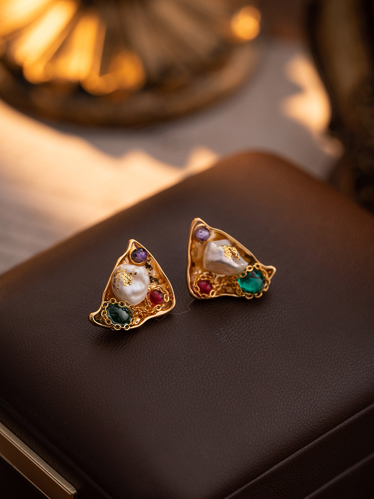 Caroline Earrings | 24k Gold Plated